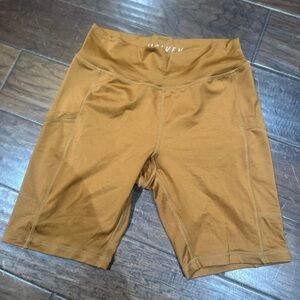 Wolven Women's Tan Bike Shorts